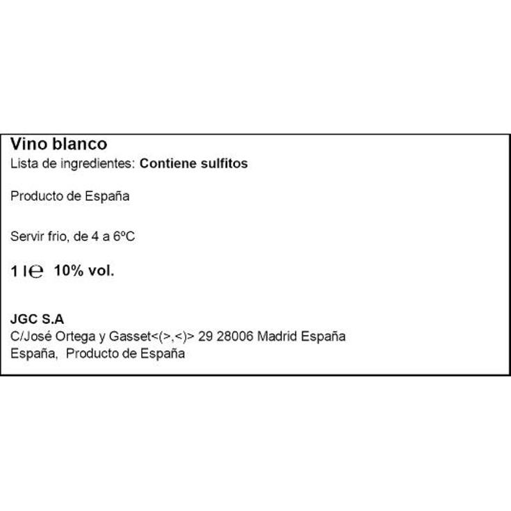 VINO BLANCO 10º DON GARCIA BRIK 1 LT