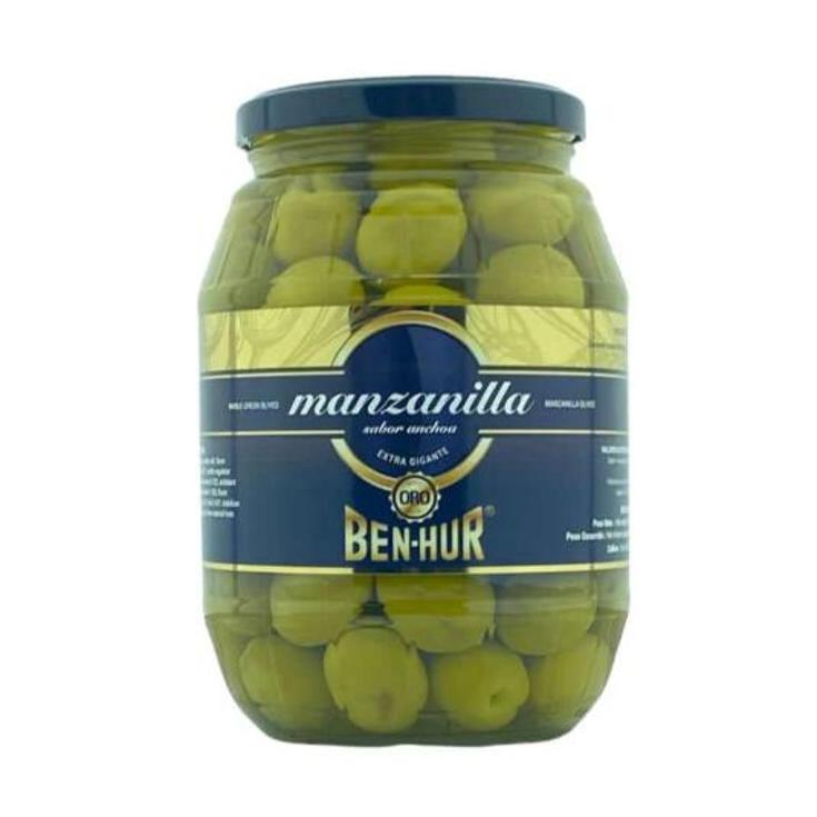 ACEITUNAS MANZANILLA SERIE ORO BEN-HUR FRASCO 600 GR
