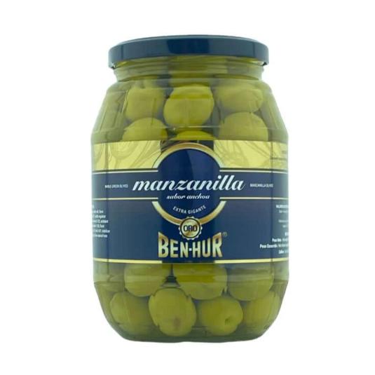 ACEITUNAS MANZANILLA SERIE ORO BEN-HUR FRASCO 600 GR