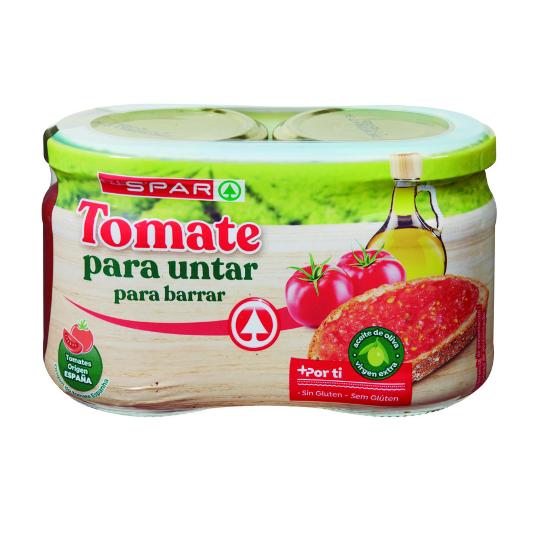 TOMATE NATURAL PARA UNTAR SPAR BIPACK 370 GR