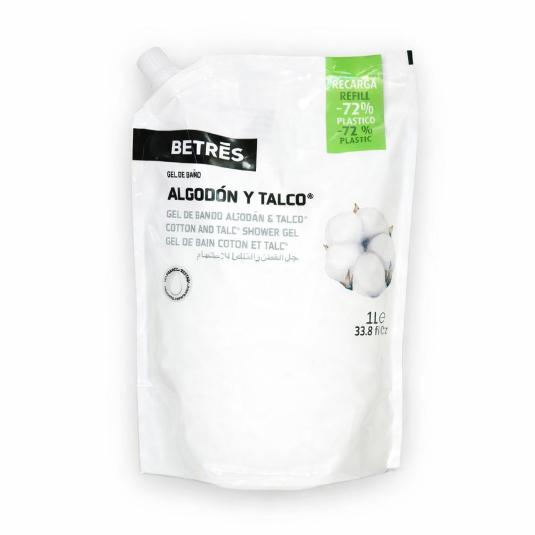 GEL DUCHA LIQ.ECOPACK ALGODON BETRES PACK 1 LT