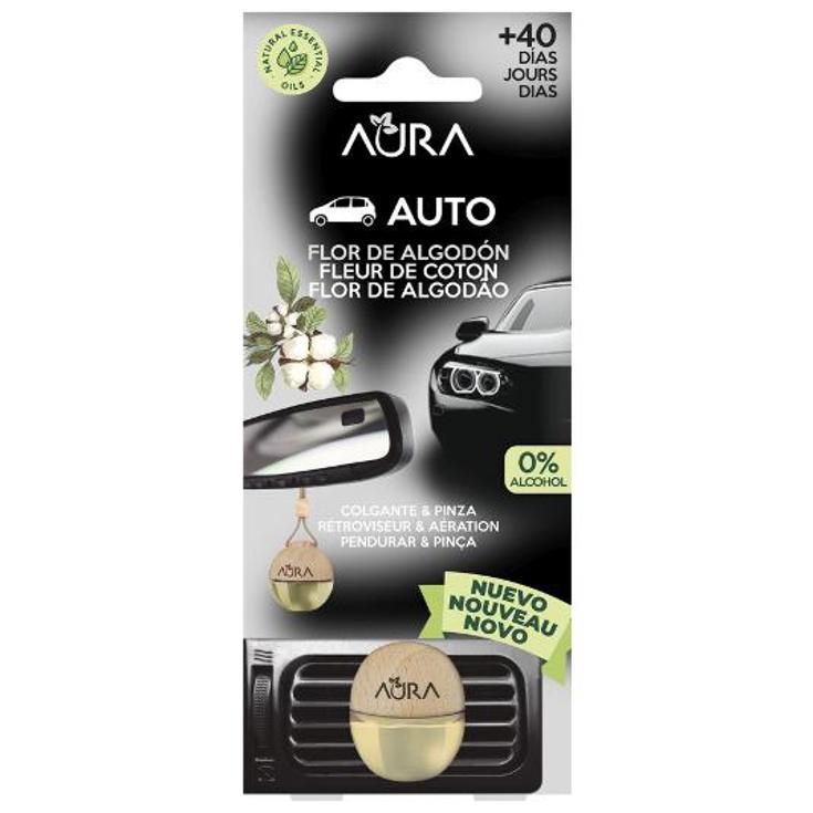 AMBIENTADOR COCHE FLOR ALGODON AURA UNIDAD 1 UD