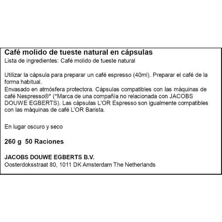 CAPSULAS CAFE (NESP.)ONIX LÓR CAJA 50 UD