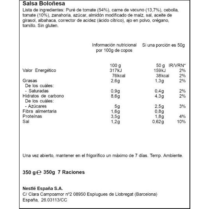 SALSA BOLOÑESA SOLIS FRASCO 350 GR