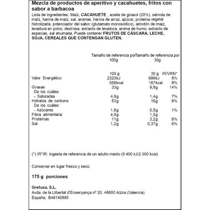 MISTER CORN BARBACOA MIX GREFUSA BOLSA 175 GR