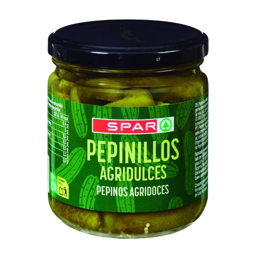 PEPINILLOS AGRIDULCES SPAR FRASCO 180 GR