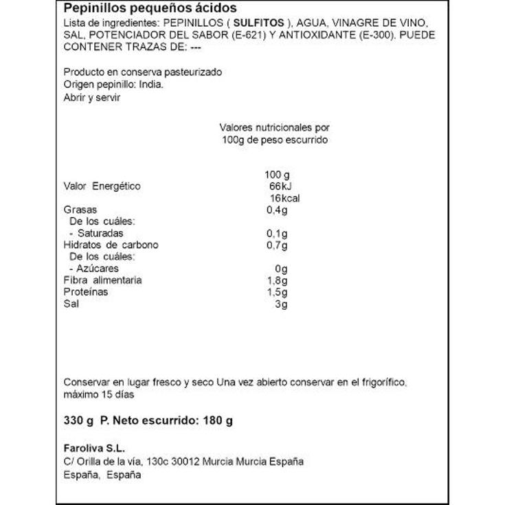 PEPINILLO SABOR ANCHOA SPAR FRASCO 180 GR
