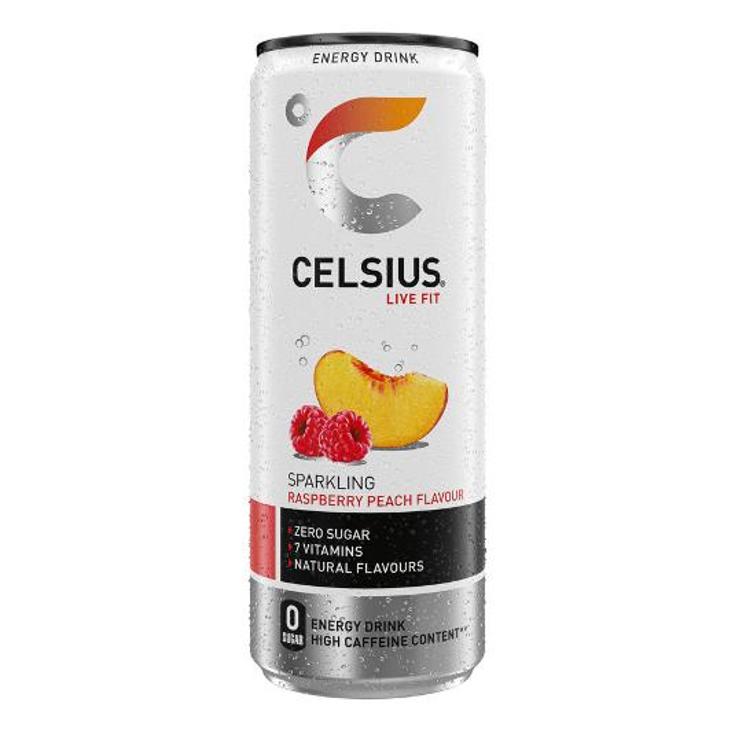 BEB.ENERGETICA FRAMB.MELOCOTON CELSIUS LATA 355 ML