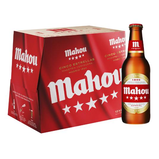 CERVEZA 5 ESTRELLAS 12X25 CL MAHOU PACK 300 CL