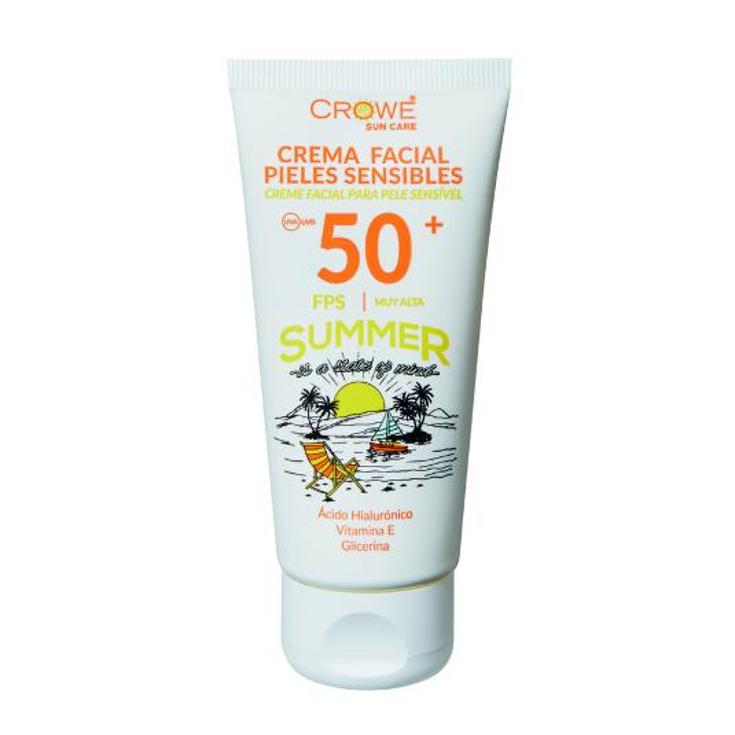 CREMA FACIAL SENSITIVE SPF50+ CROWE TUBO 50 ML