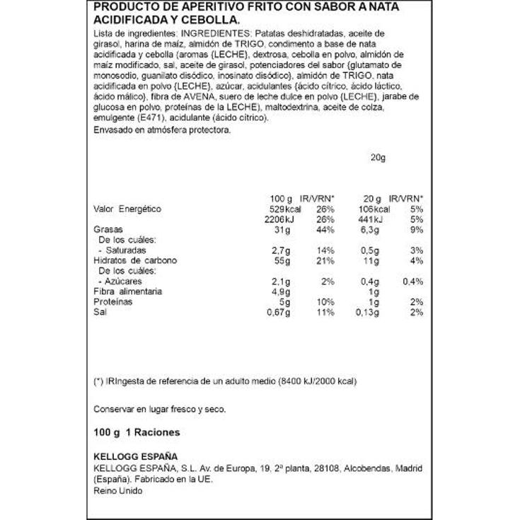 SNACK MULTIPACK SOUR CREAM PRINGLES BOLSA 100 GR
