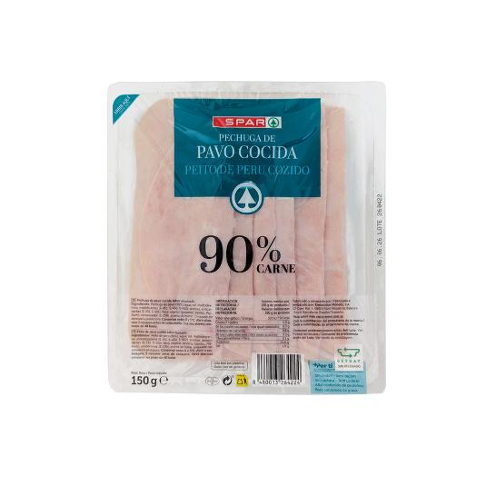PECHUGA PAVO LONCHAS 90% SPAR SOBRE 150 GR