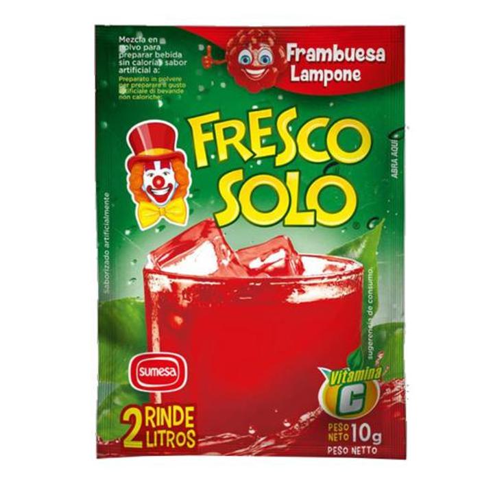 BEBIDA SABOR FRAMBUESA X10 FRESCOSOLO CAJA 100 GR