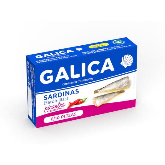 SARDINILLAS PICANTES GALICA LATA 57 GR