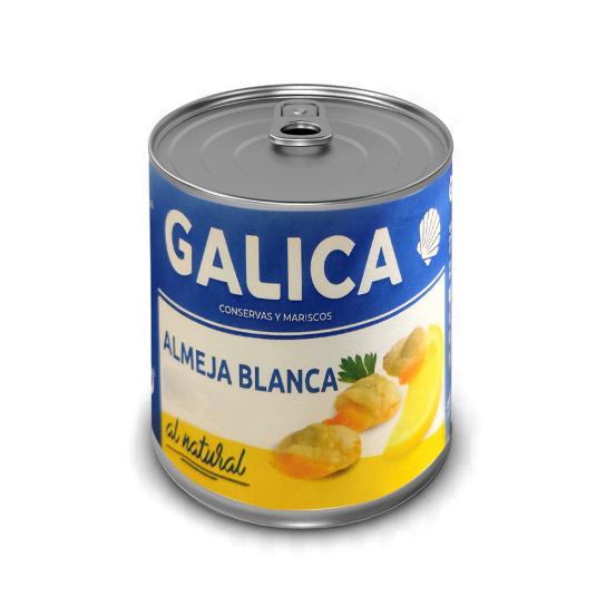 ALMEJA BLANCA AL NATURAL GALICA LATA 90 GR