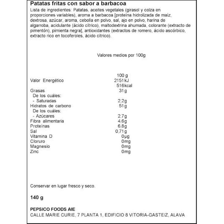 RUFFLES ASADO ESTILO ARGENTINO BOLSA 140 GR