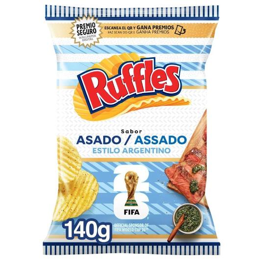 RUFFLES ASADO ESTILO ARGENTINO BOLSA 140 GR