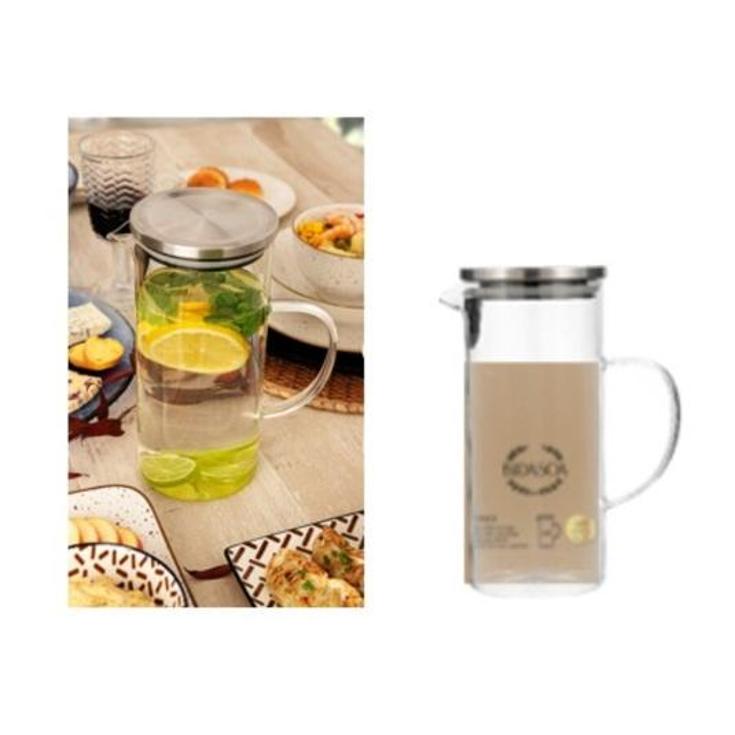 JARRA VIDRIO 1,4 LT C/TAPA INOX OSLO BIDASOA UNIDAD 1 UD