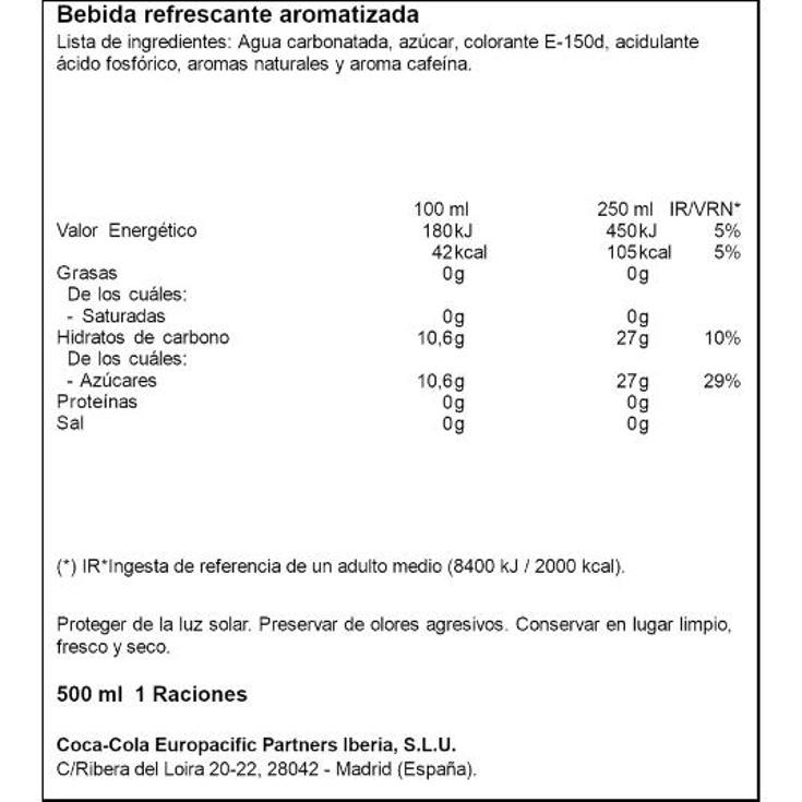 COCA COLA COCA COLA LATA 500 ML