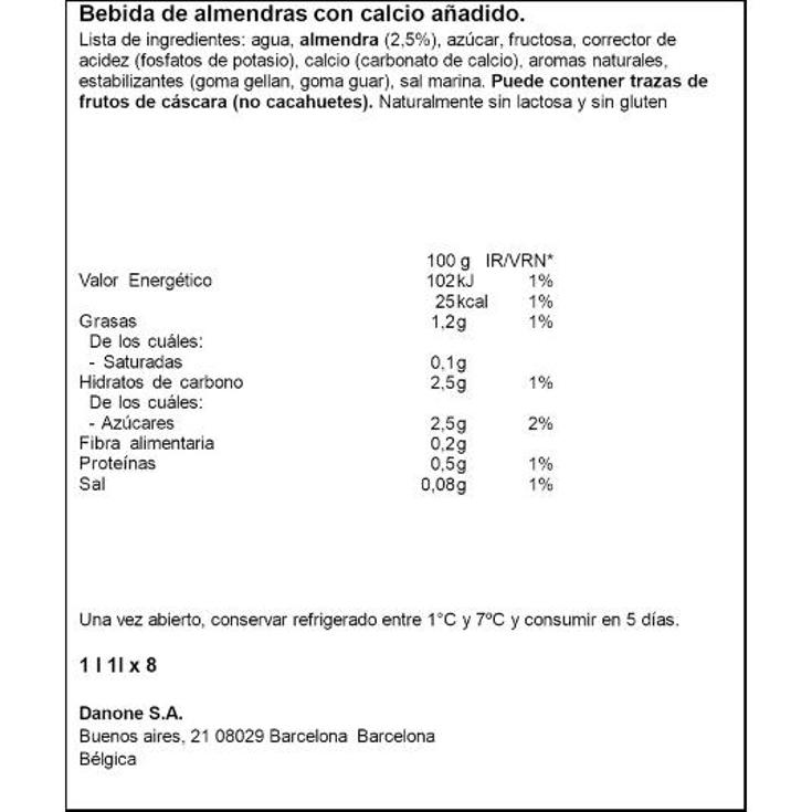 BEBIDA VEGETAL ALMENDRA BARISTA ALPRO BRIK 1 LT