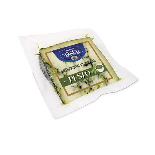 QUESO CURADO MEZCLA PESTO VERDE EL PASTOR CUÑA 200 GR
