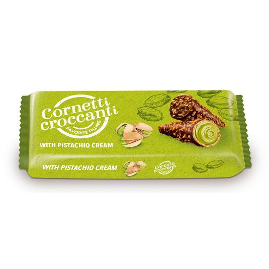 GALLETAS CORNETTI PISTACHO MELS ESTCHE 100 GR