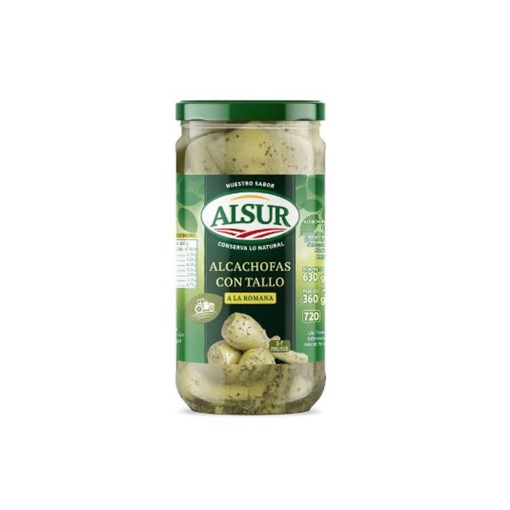 ALCACHOFA CON TALLO ALSUR FRASCO 360 GR