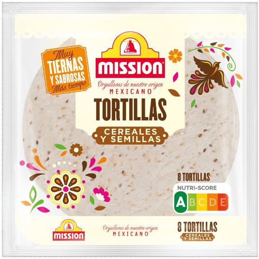 TORTILLA CEREALES PACK 8 UD. MISSION PQTE 320 GR