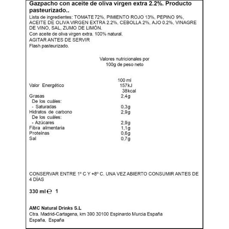 GAZPACHO REFRIGERADO 3X330 RIKISSSIMO PACK 990 ML