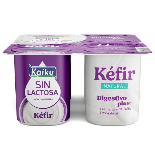 KEFIR NATURAL S/LACTOSA X4 KAIKU PACK 500 GR