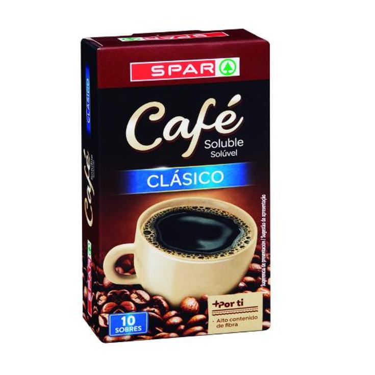 CAFE SOLUBLE NATURAL SOBRES 2GR SPAR CAJA 10 UD