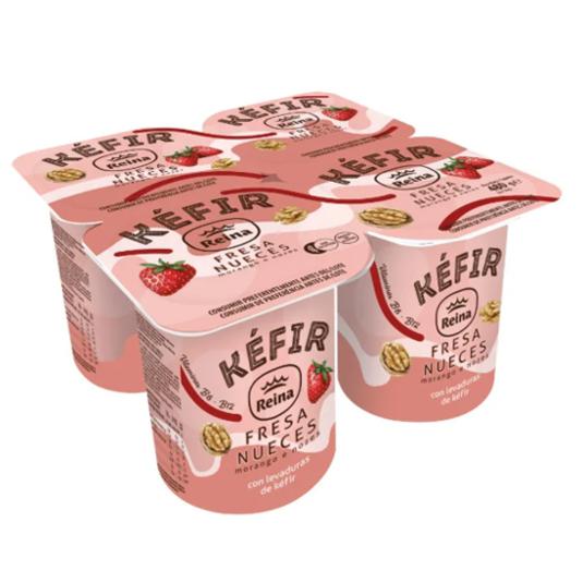 KEFIR CON FRESA NUECES X4 REINA PACK 480 GR