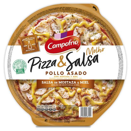 PIZZA POLLO MOSTAZA MIEL CAMPOFRIO UNIDAD 355 GR
