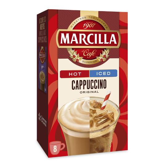 CAFE SOLUBLE CAPPUCCINO 8X17,8G MARCILLA PQTE 142 GR