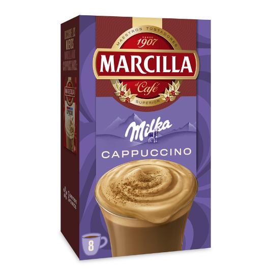 CAFE SOL.CAPPUCC. MILKA 8X15,8G MARCILLA PQTE 126 GR
