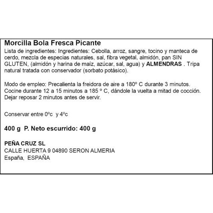 MORCILLA BOLA PICANTE SABOREARTE UNIDAD UD