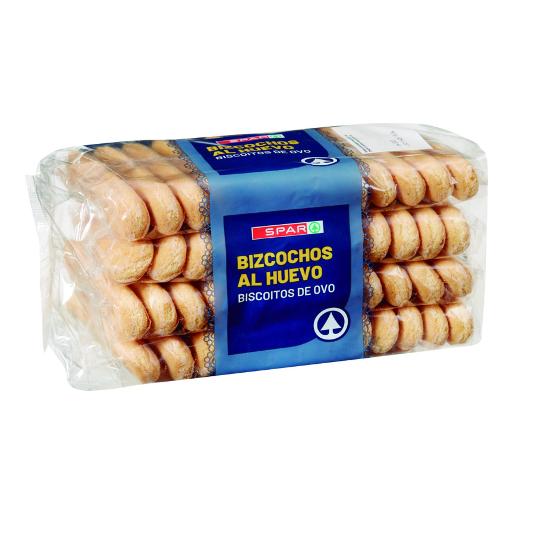 BIZCOCHO AL HUEVO SPAR PQTE 400 GR