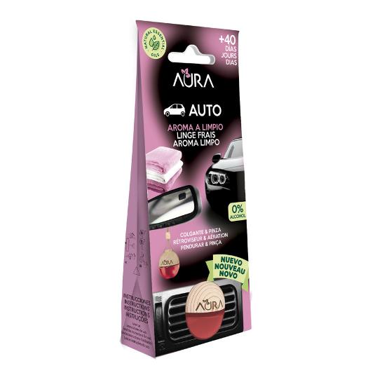 AMBIENTADOR COCHE AROMA LIMPIO AURA UNIDAD 1 UD