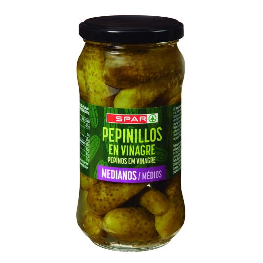 PEPINO MEDIANO ENTERO SPAR FRASCO 190 GR