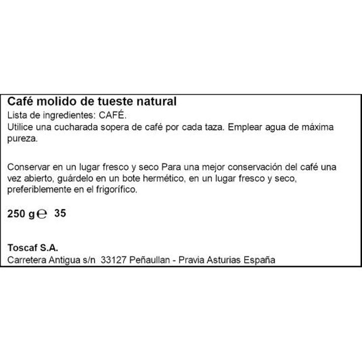 CAFE MOLIDO COLOMBIA SPAR PQTE 250 GR