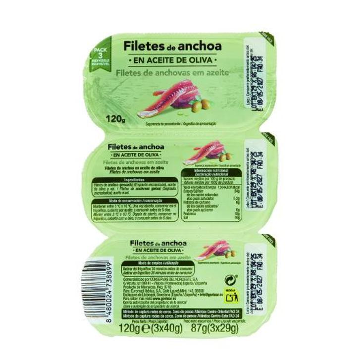 ANCHOAS ACEITE OLIVA X3 PACK 87 GR