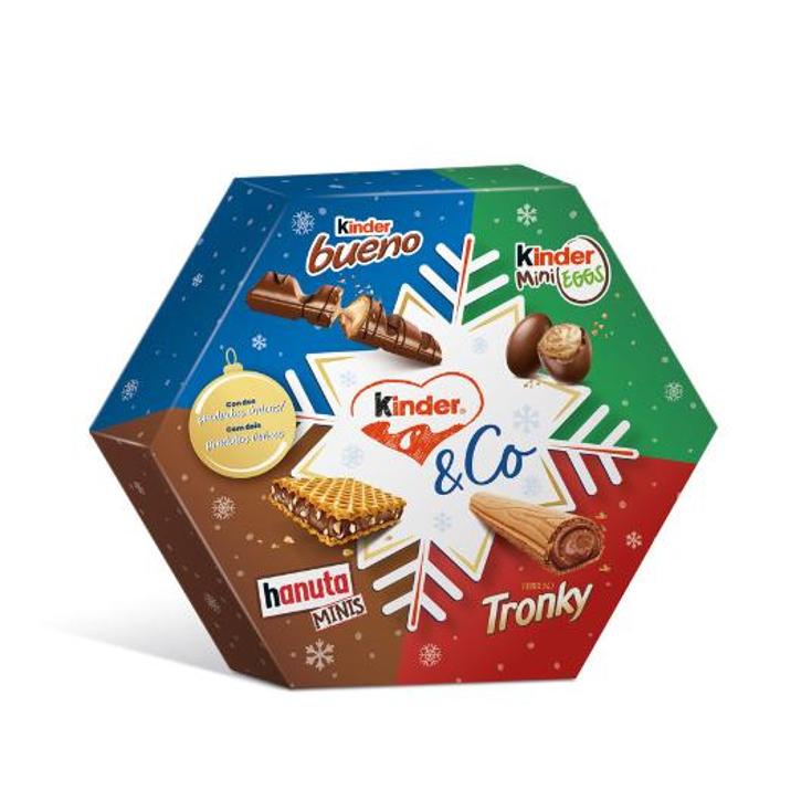 MIX SNACKS HEXÁGONO KINDER PQTE 174 GR