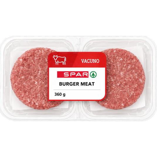 BURGUER VACUNO GRUESA X2 SPAR BDJA 250 GR