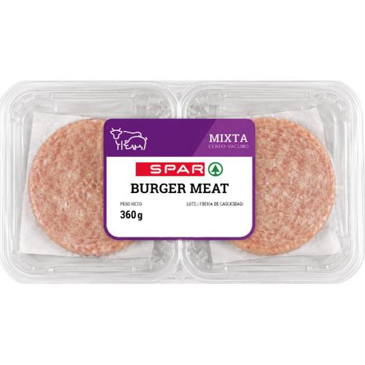 BURGUER MIXTA CERDO-TERNERA X4 SPAR BDJA 360 GR