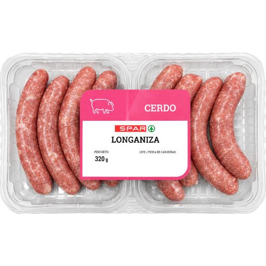SALCHICHA BLANCA CERDO X8 SPAR BDJA 320 GR