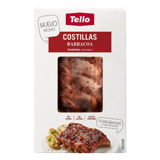 COSTILLAS CERDO BBQ TELLO UNIDAD 500 GR