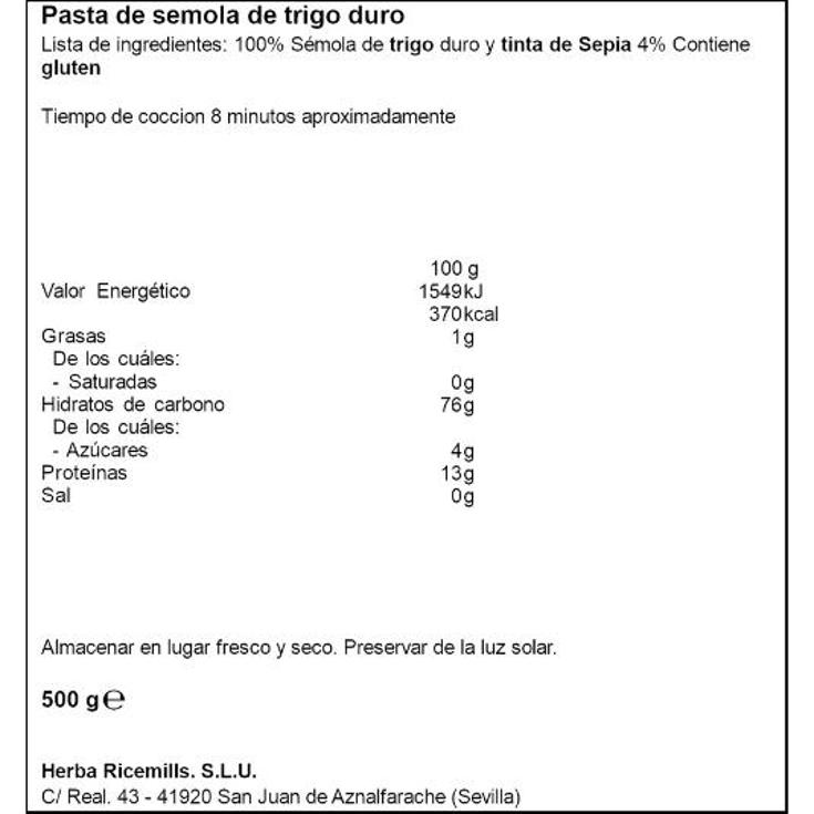 SPAGUETTI NERO DI SEPPIA GAROFALO PQTE 500 GR