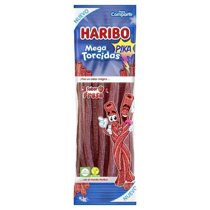 MEGA TORCIDAS PIKA FRESA HARIBO UNIDAD 200 GR