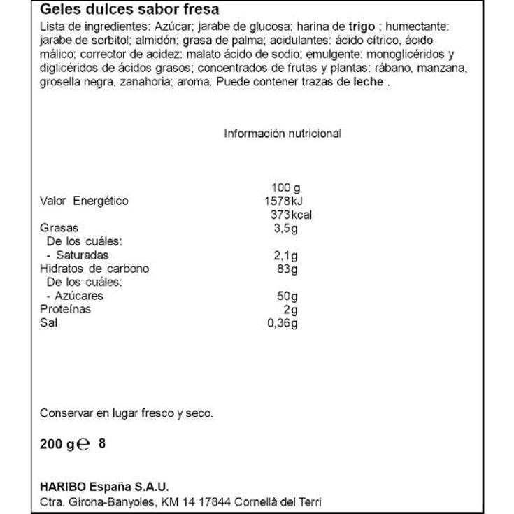MEGA TORCIDAS PIKA FRESA HARIBO UNIDAD 200 GR