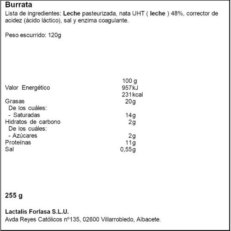BURRATA GALBANI UNIDAD 120 GR